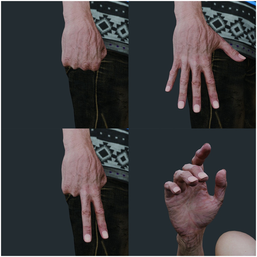 表情まで動かせるリアルなおじいちゃんエルフ 3Dキャラ素材(FBX対応) 森の賢者・異世界モブに最適!【CLIP STUDIO PAINTで使えるおまけつき】