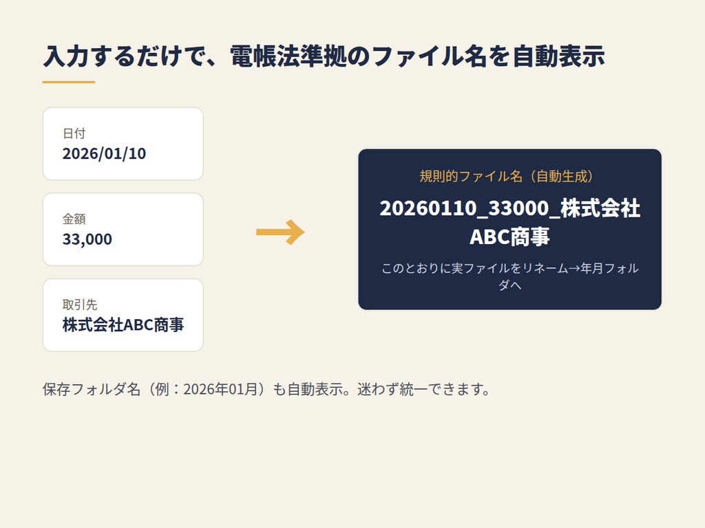 「電子帳簿保存法、結局何をすればいいの?」を終わらせる|自動ファイル名・重複/入力漏れチェック・事務処理規程ひな形つき(Excel/スプレッドシート)