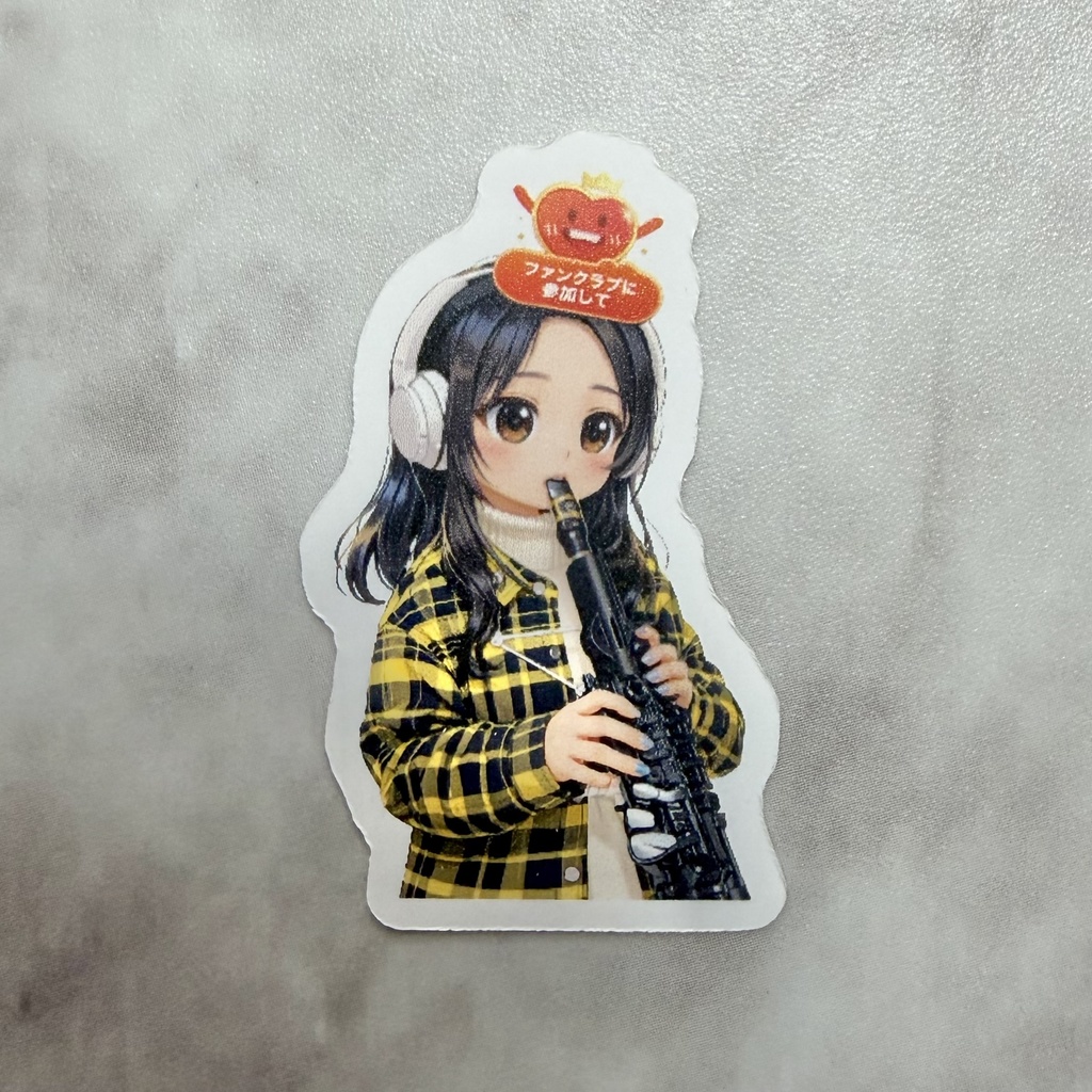 黄色シャツのわかば【ダイカットシール40mm】