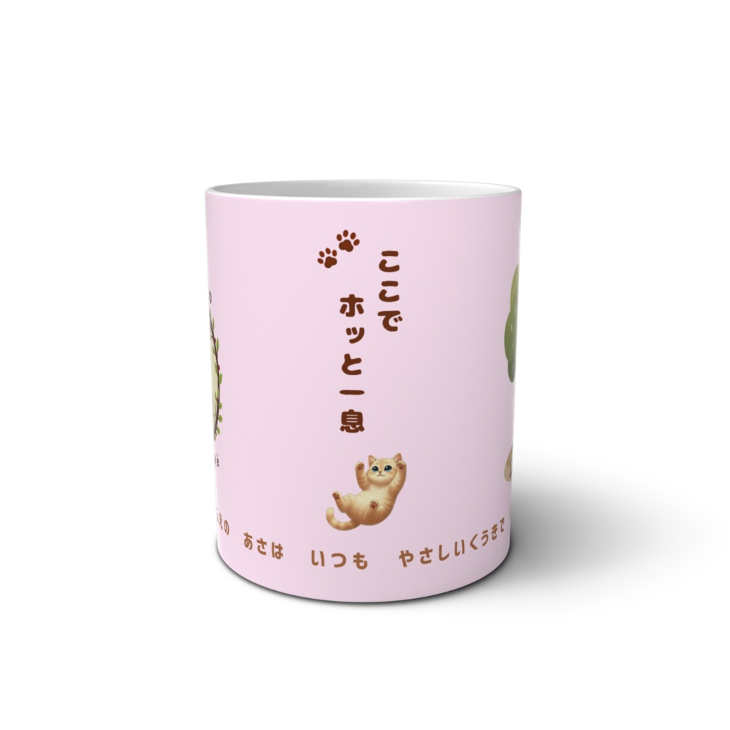 🐾 子猫アメのStoryマグカップ（ピンク）