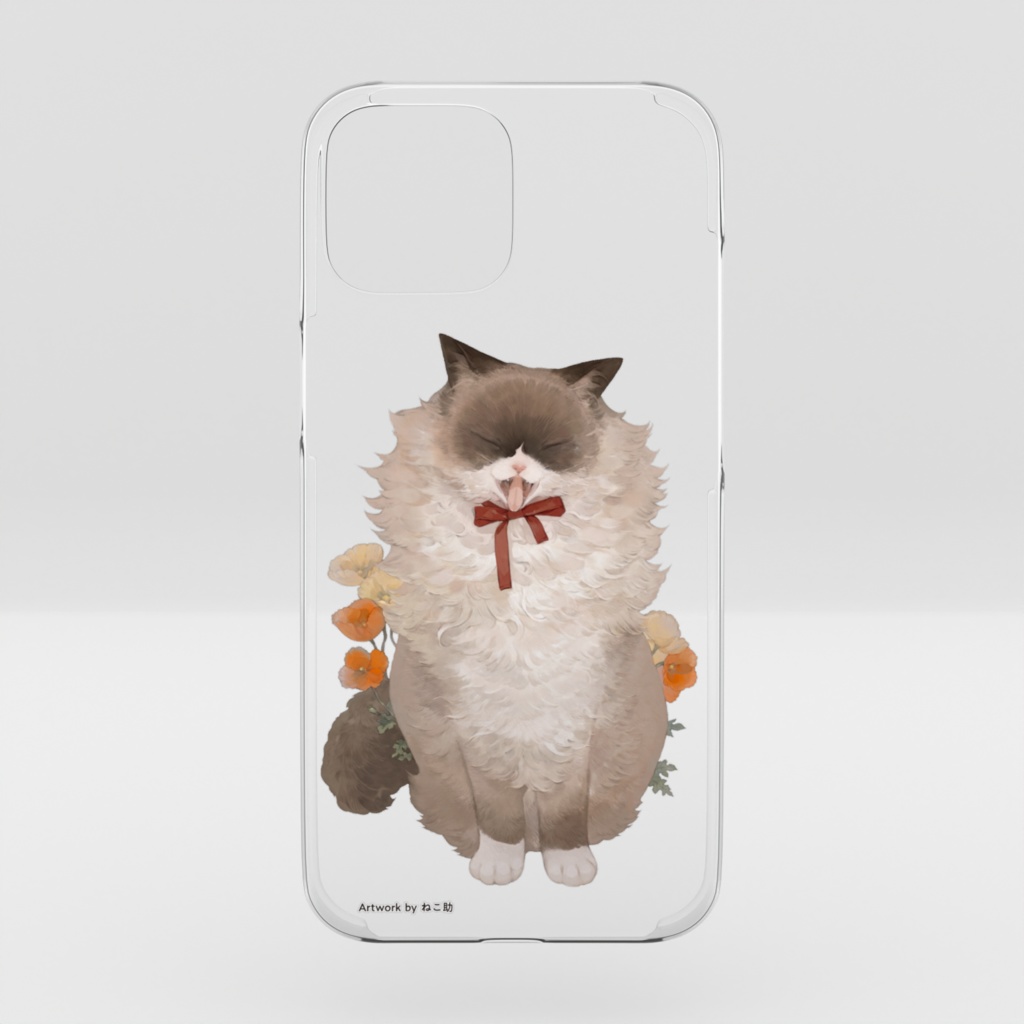 【BOOTH限定】クリアiPhoneケース<ねこ助>