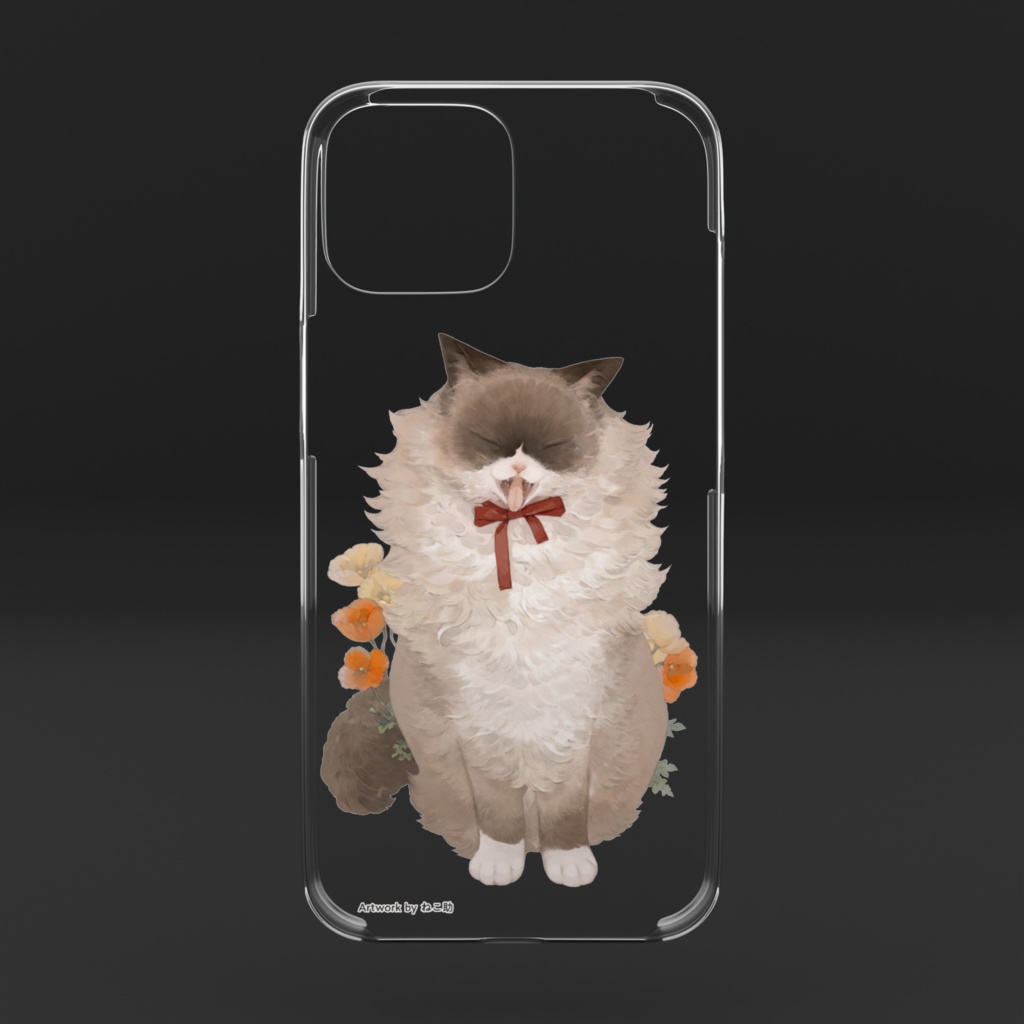 【BOOTH限定】クリアiPhoneケース<ねこ助>
