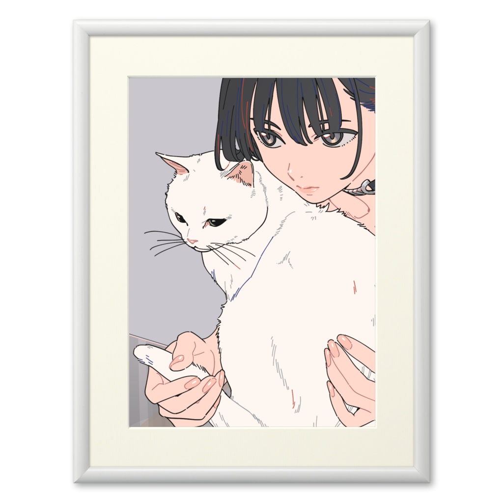 複製画(A3)<tarou2>「cuddle」