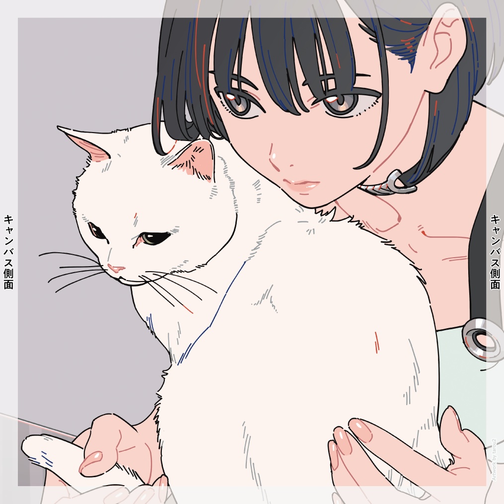 【受注生産】S4サイズキャンバスアート<tarou2>「cuddle」
