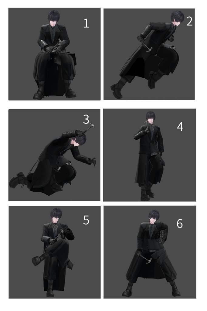 【獏専用】やる気!マシマシポーズ集