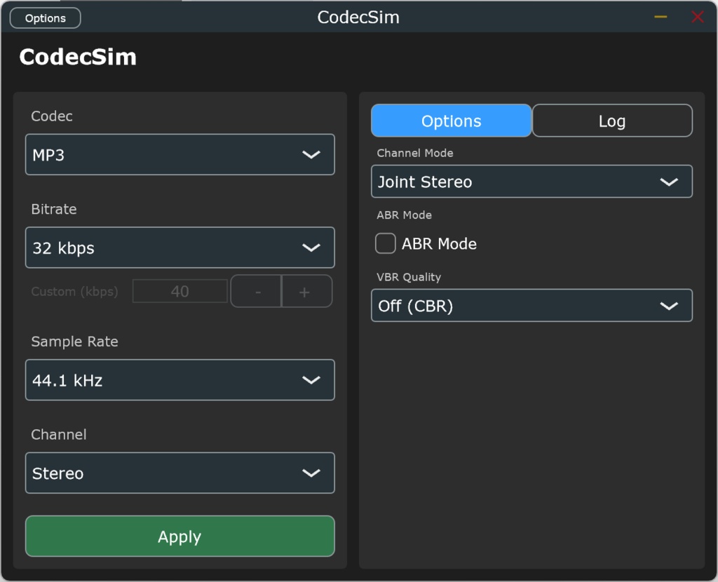 MP3など書き出し後の音質をすぐに確認できる！ CodecSim VST/Standalone