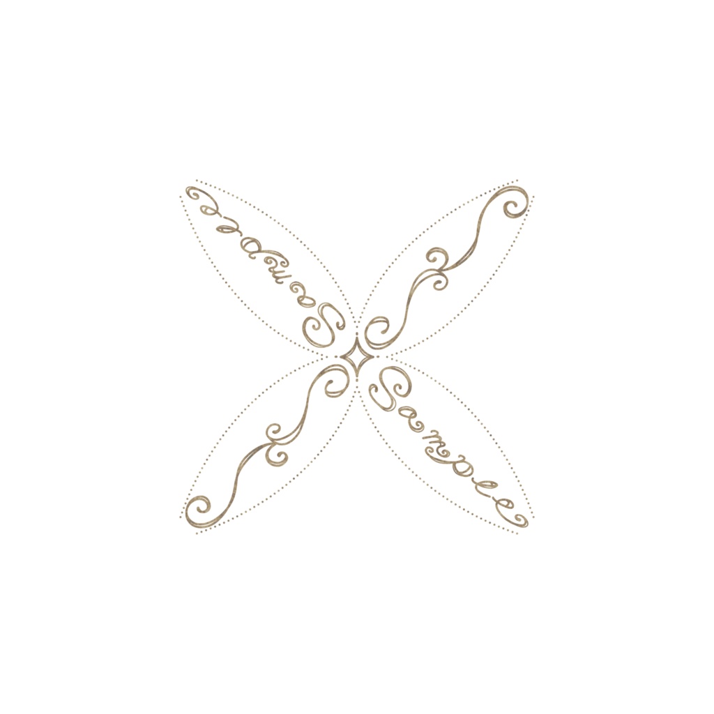 クラシカルな転載禁止スタンプ&透かしデザイン