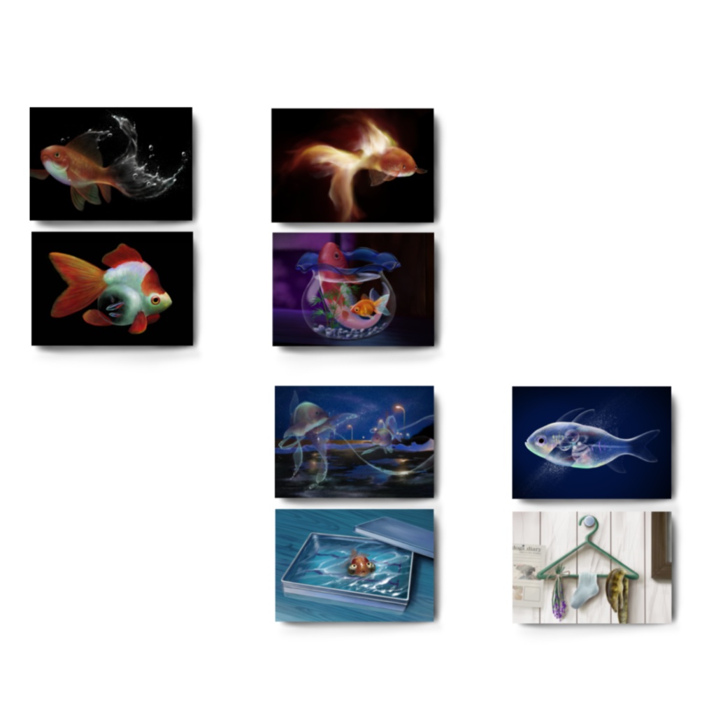 進化異魚オリジナルポストカード8枚組