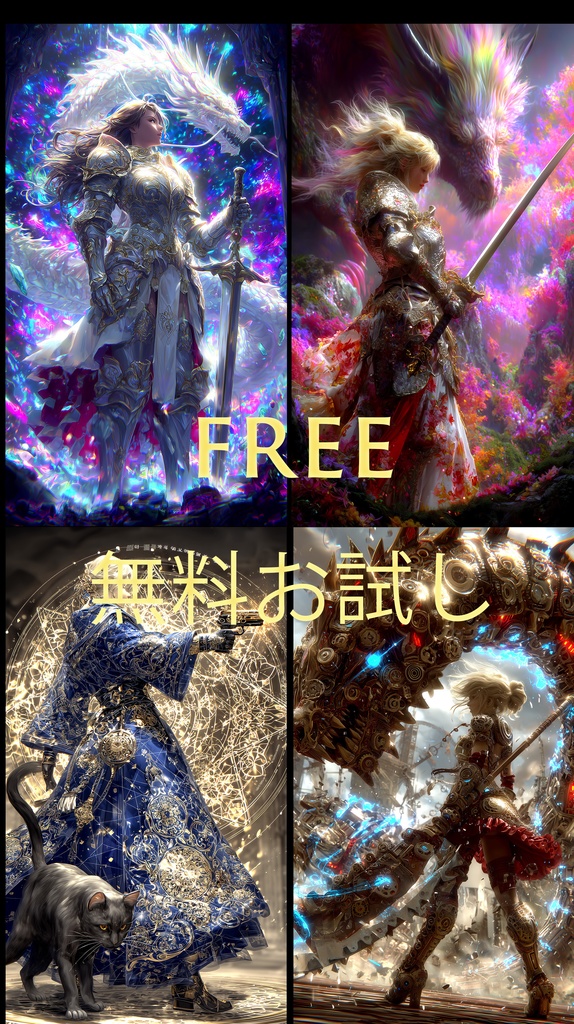 [ValkyrieSaga] Free Starter Pack - Dark Fantasy & Steampunk / 【無料お試し】ダークファンタジー素材体験版（4K/商用可）