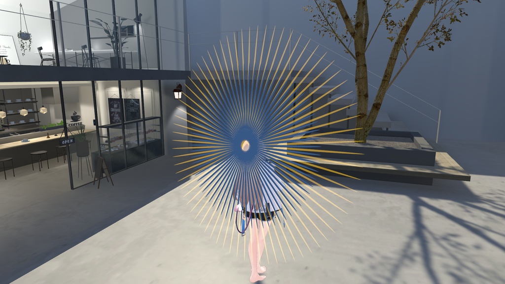 【VRChat想定】神聖すぎてだだ漏れな後光(アニメーション付き)