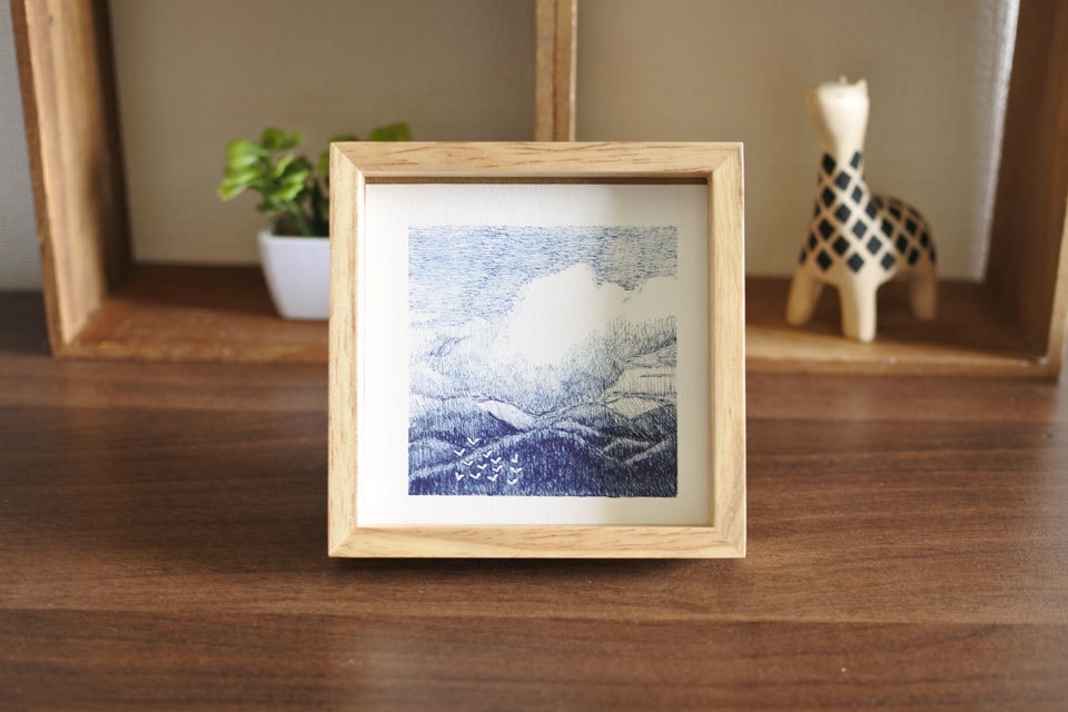 《空と山の絵》no.1【原画】