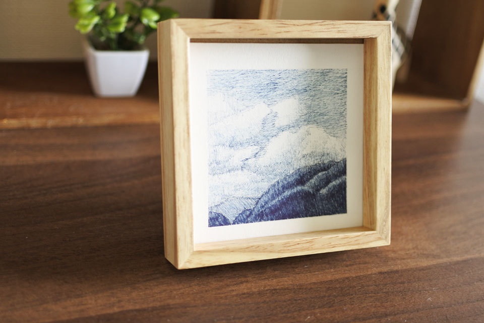 《空と山の絵》no.2【原画】