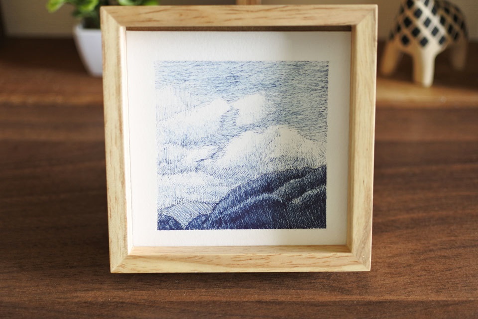 《空と山の絵》no.2【原画】