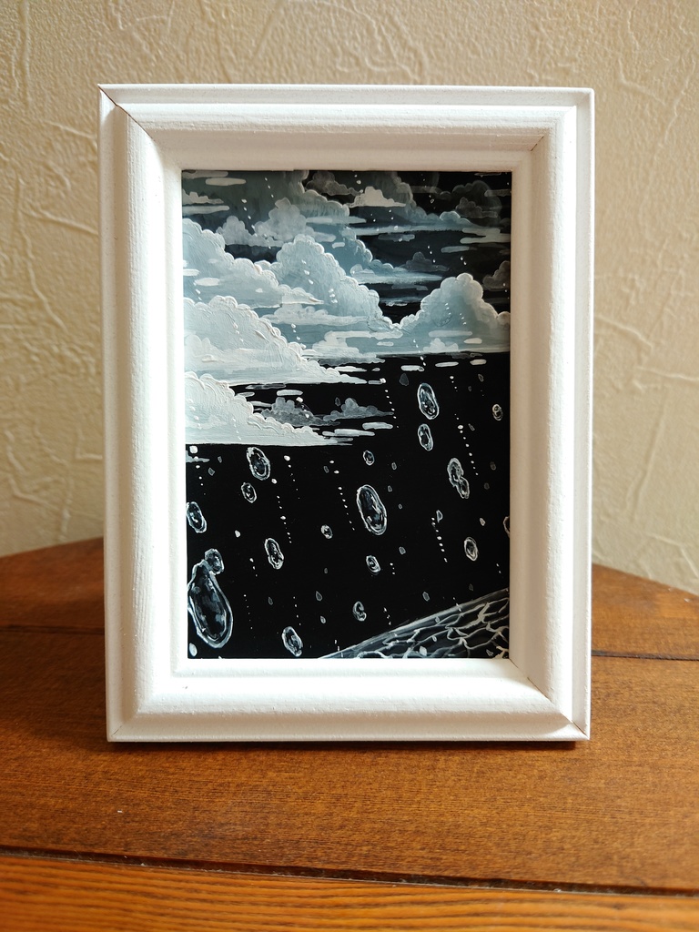 【輪廻転生】雨になって海【原画】