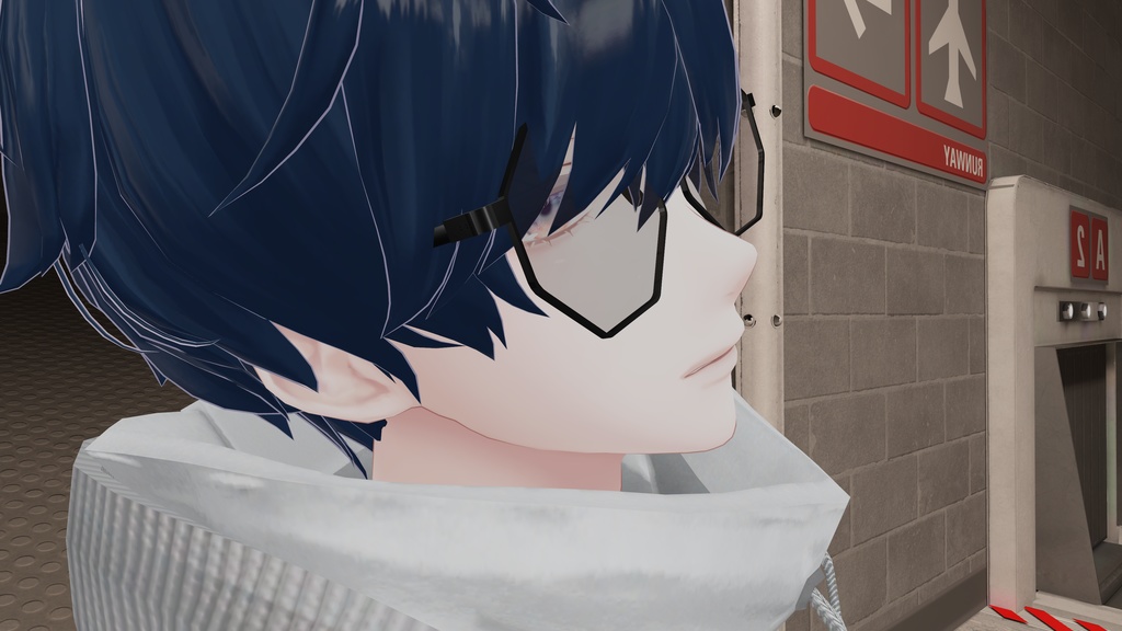 【VRChat想定】シンプル眼鏡★OctagonalSpectacles