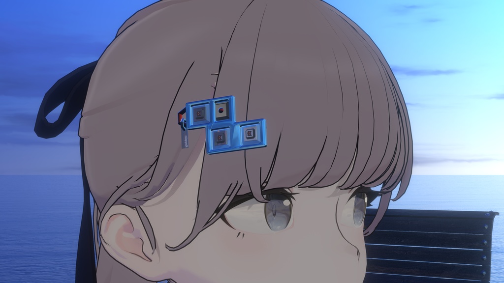【VRChat想定】アクセサリー💚KeyPin💛