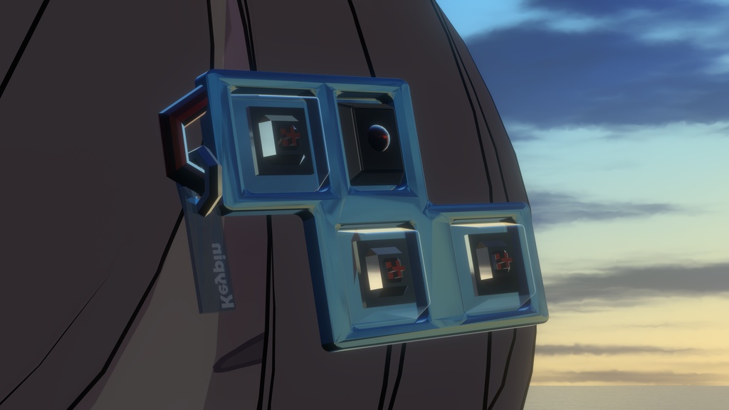 【VRChat想定】アクセサリー💚KeyPin💛