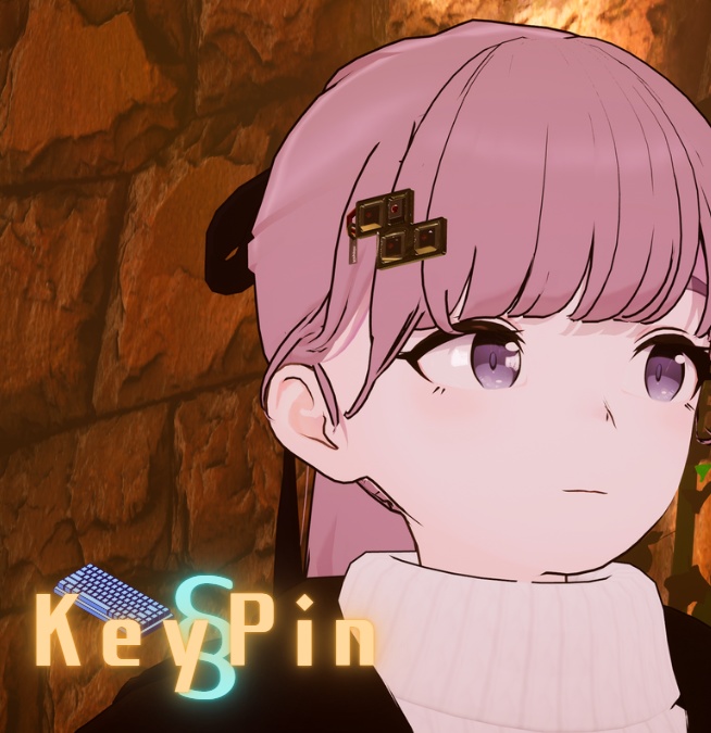 【VRChat想定】アクセサリー💚KeyPin💛