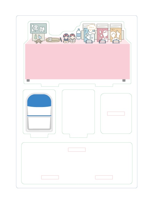 アクリルぱぺスタンド(ぱぺスタ)【01_パステルピンク】