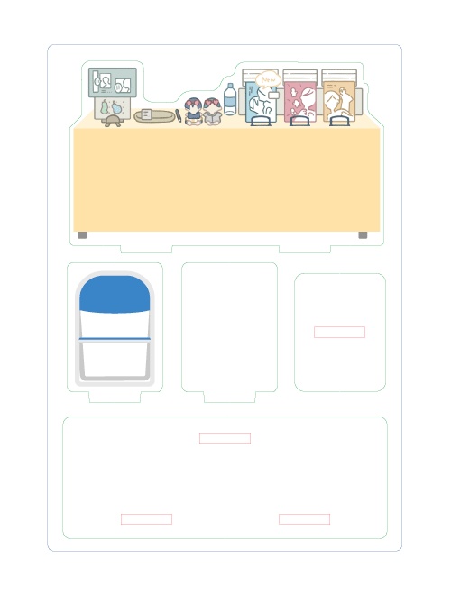 アクリルぱぺスタンド(ぱぺスタ)【03_パステルイエロー】