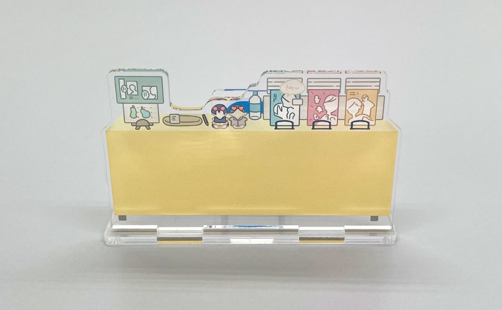 アクリルぱぺスタンド(ぱぺスタ)【03_パステルイエロー】