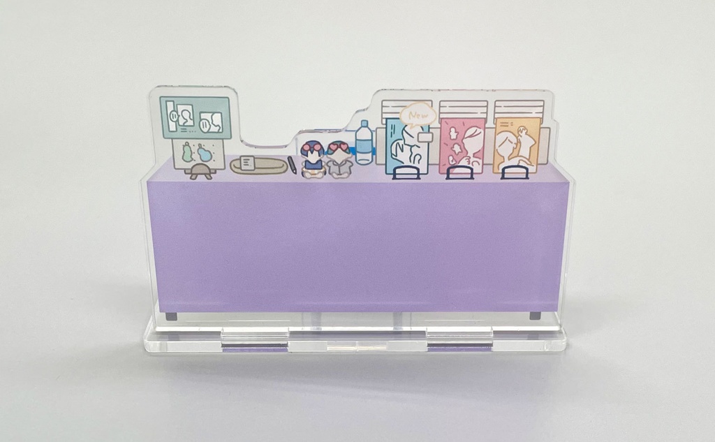 アクリルぱぺスタンド(ぱぺスタ)【05_パステルパープル】