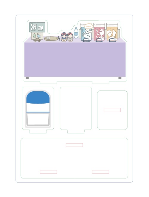 アクリルぱぺスタンド(ぱぺスタ)【05_パステルパープル】