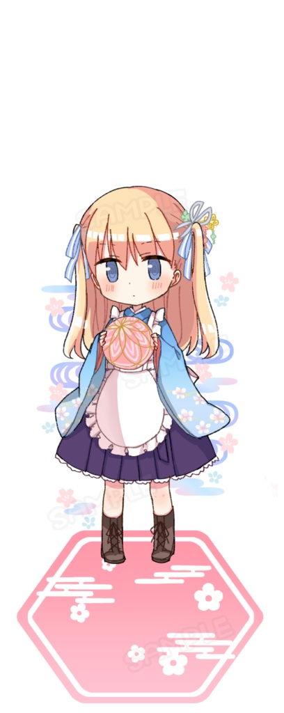 袴と手毬（アクリルスタンド・アクリルキーホルダー)