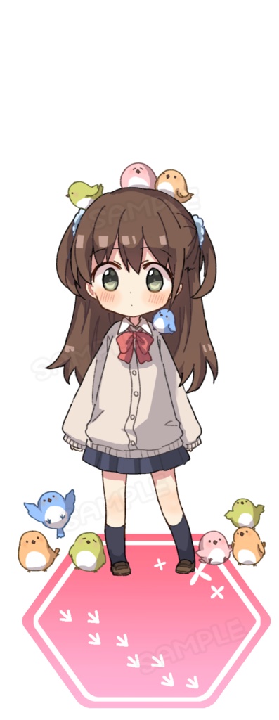 鳥と女の子（アクリルスタンド・アクリルキーホルダー)