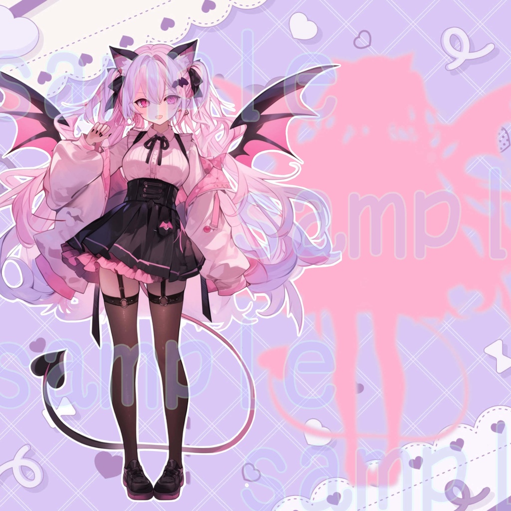 【1点限定販売】小悪魔×ねこなイリアムでも使える限定立ち絵!差分付き