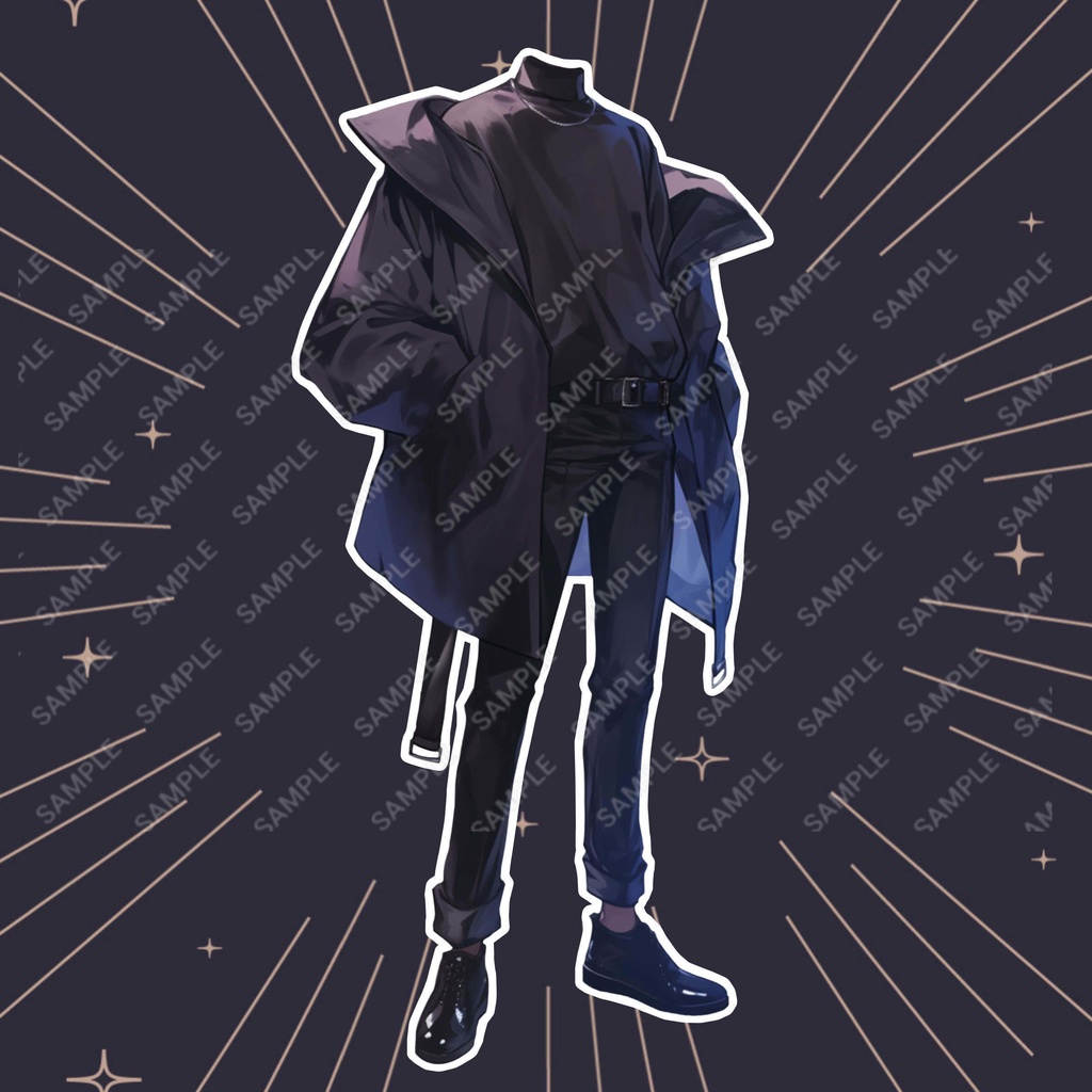 【重ねるだけ!立ち絵用衣装】クールな男性用お洋服①