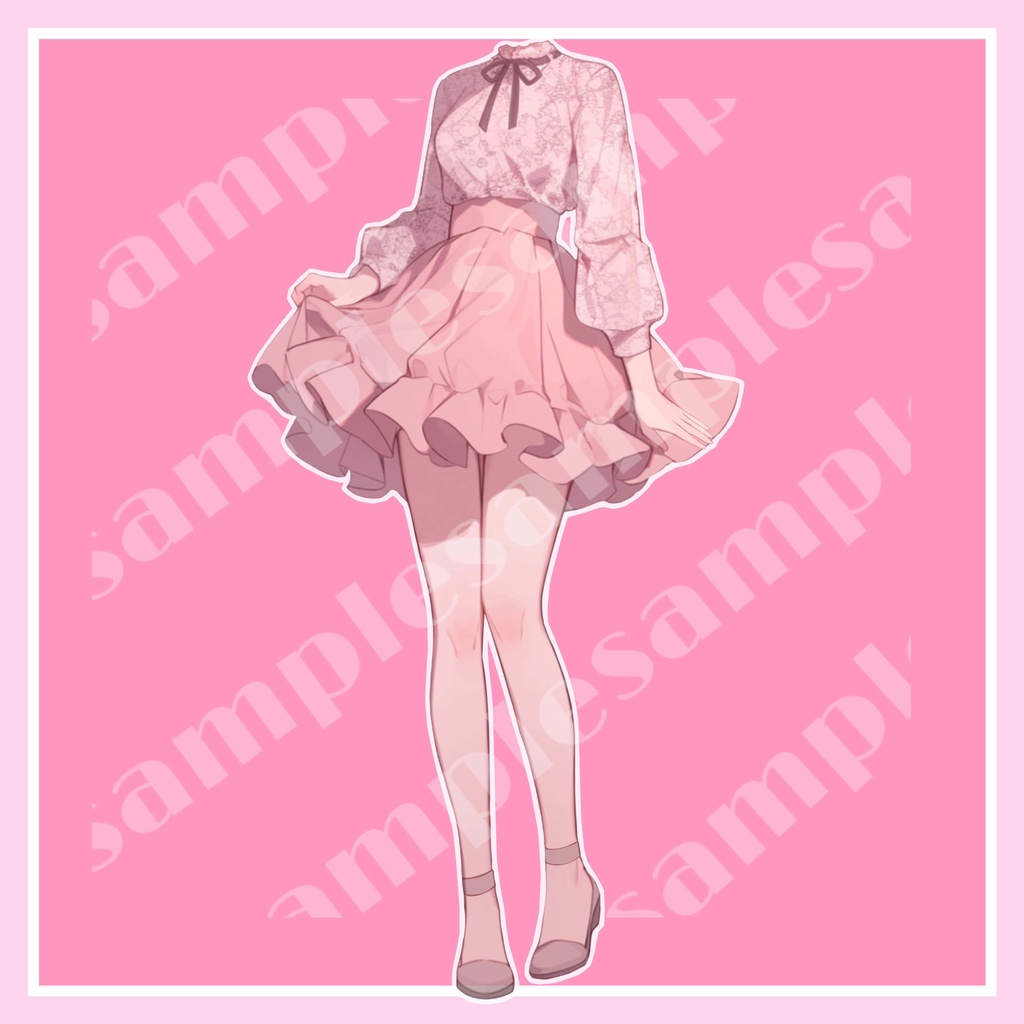 【重ねるだけ!立ち絵用衣装】フェミニンな女の子用お洋服