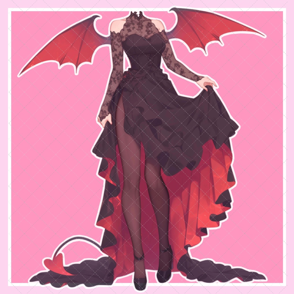 【重ねるだけ!立ち絵用衣装】サキュバス!?な女の子用お洋服