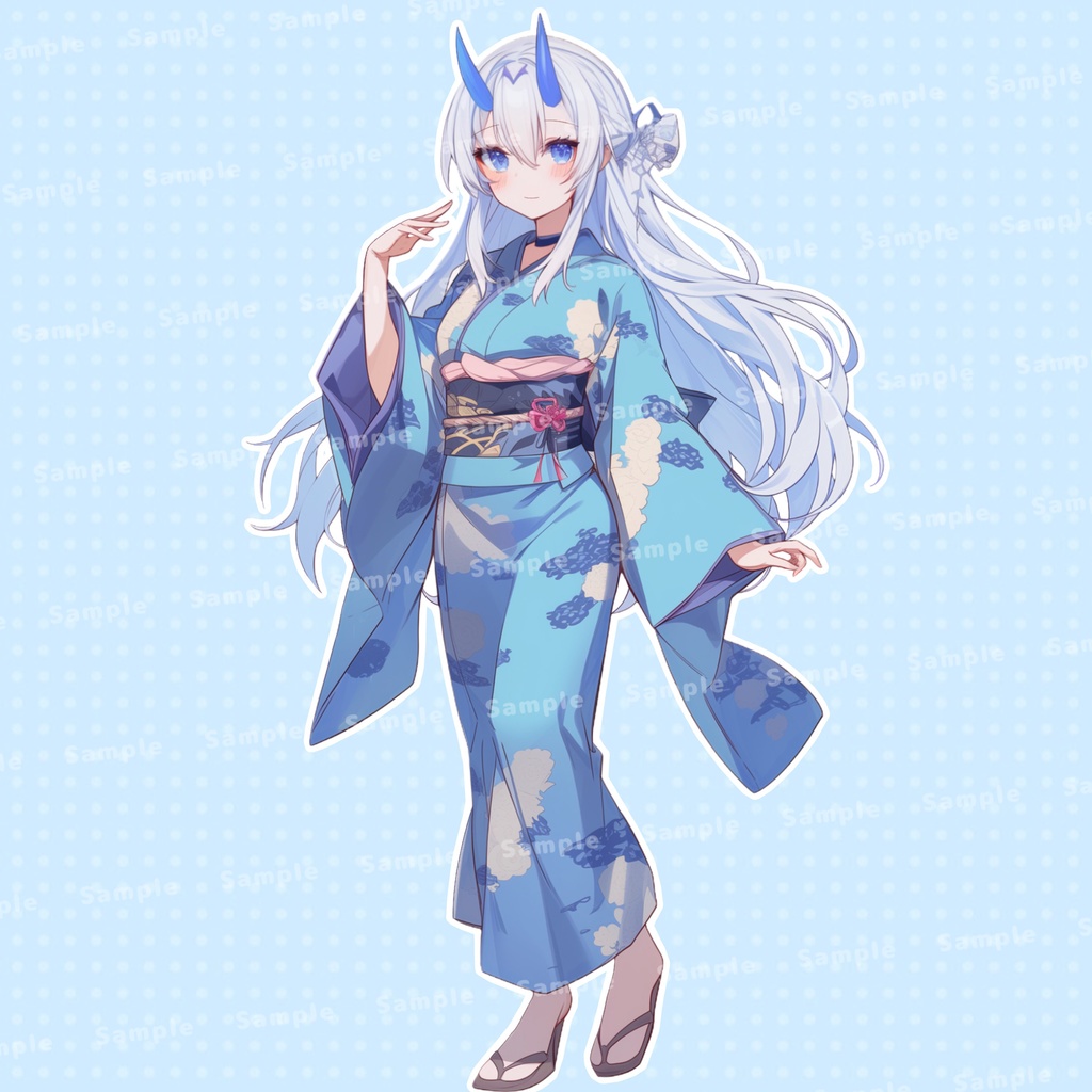 【限定1点販売】雪女&鬼の和服おねえさん!表情差分7種類付き!