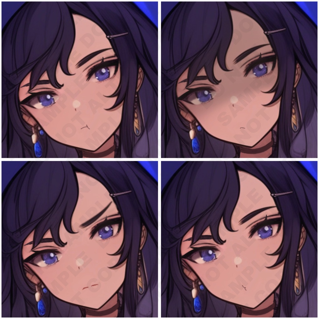 【1点限定販売】強気な太眉!魔女風おねえさん立ち絵!表情差分4種付き!