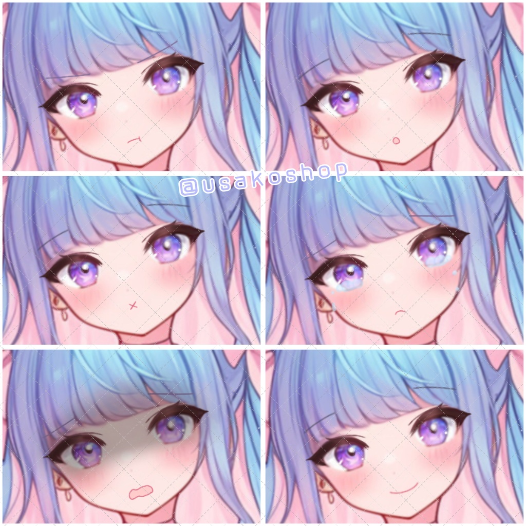 【1点限定販売】ゆるウェーブのハーフツインの女の子!表情差分付き!