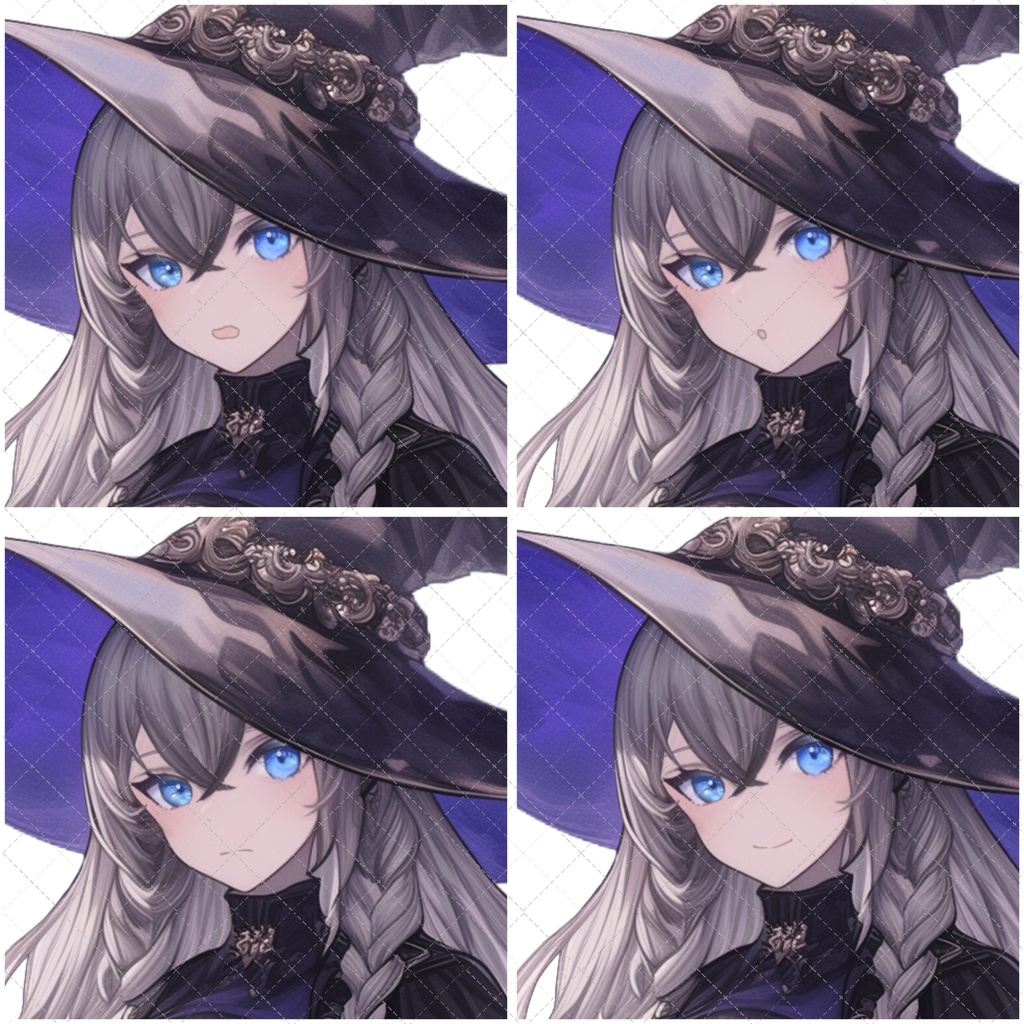 【表情差分付き!】TRPGや立ち絵などいろいろな用途に!剣士魔女さんの立ち絵✨