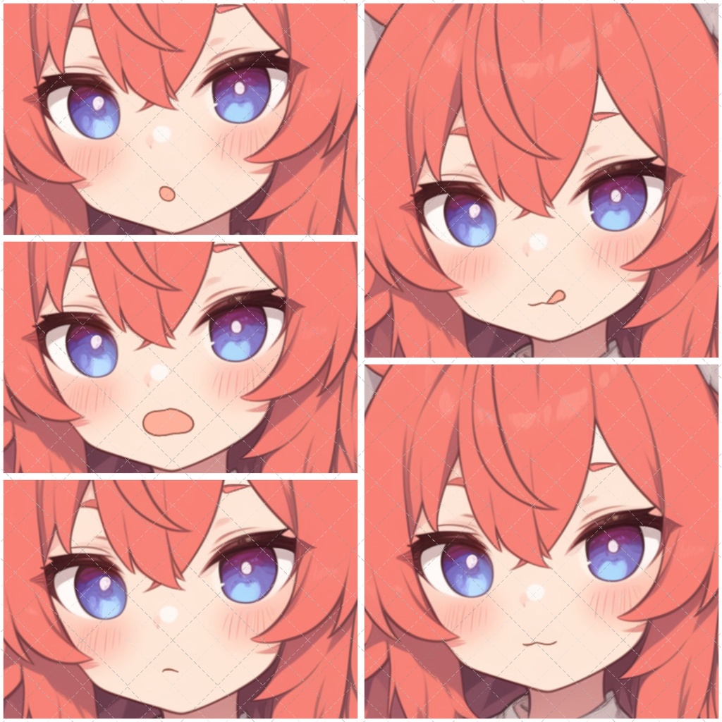 【1点限定販売】お嬢様風あかいきつねちゃん立ち絵!表情差分4種付き!