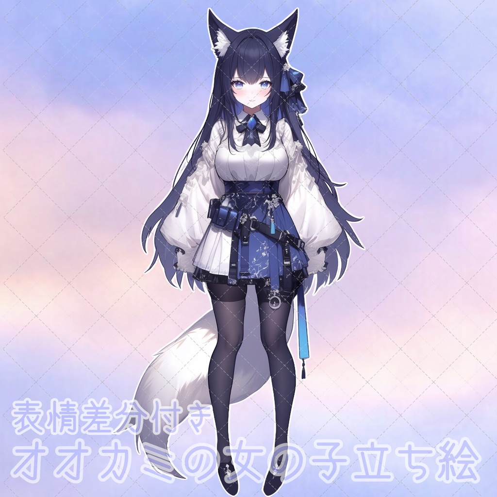 【1点限定販売】おおかみの女の子立ち絵!差分付き!🐺♡