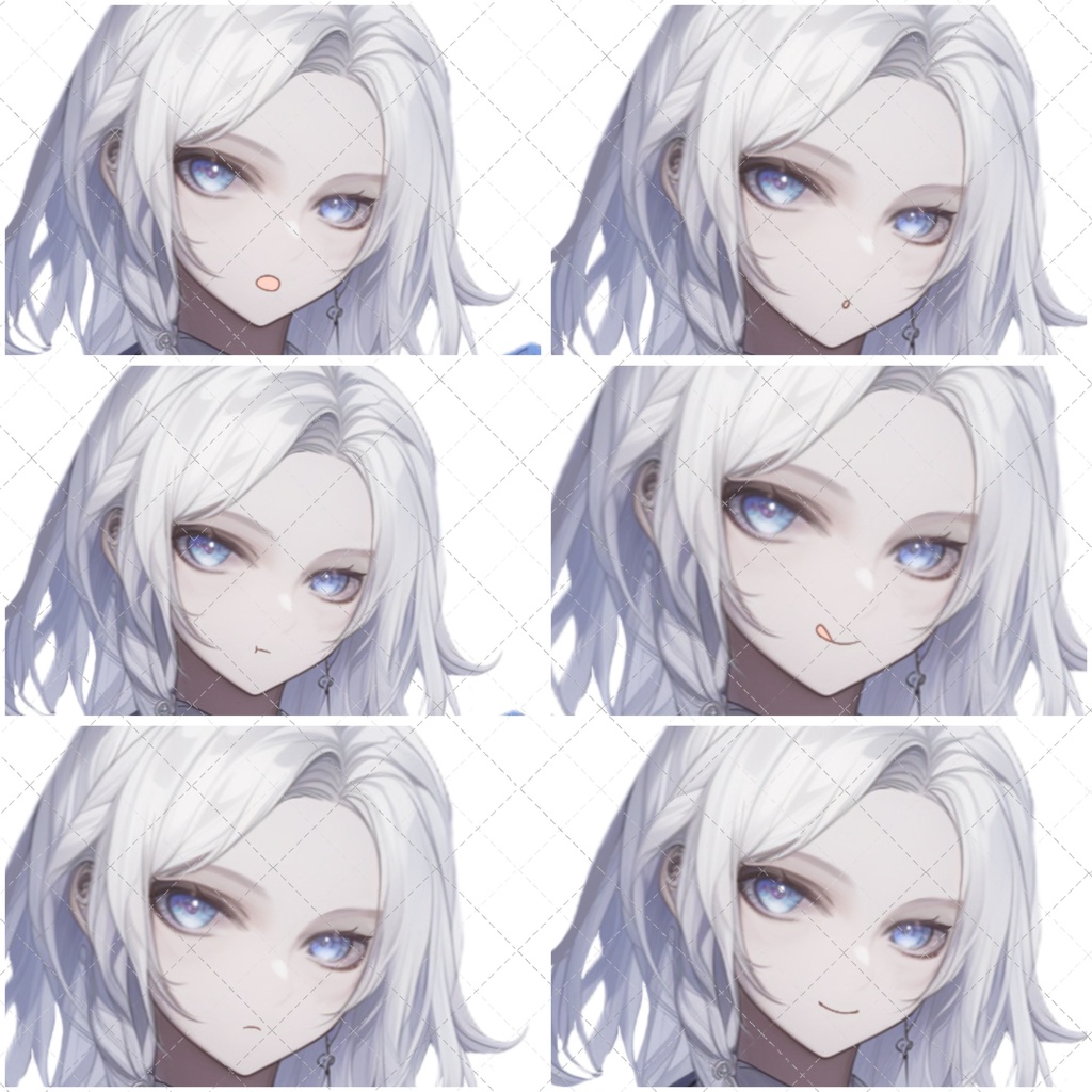 【1点限定販売】青い鳥を連れたミステリアスな中性キャラ立ち絵!表情差分付き!