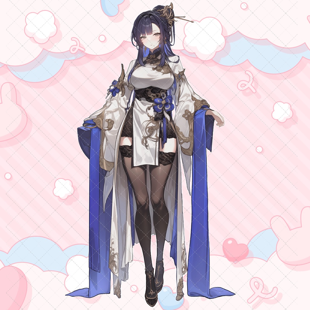 【表情差分のおまけ有り!】中華風アンニュイ美女立ち絵!🤍