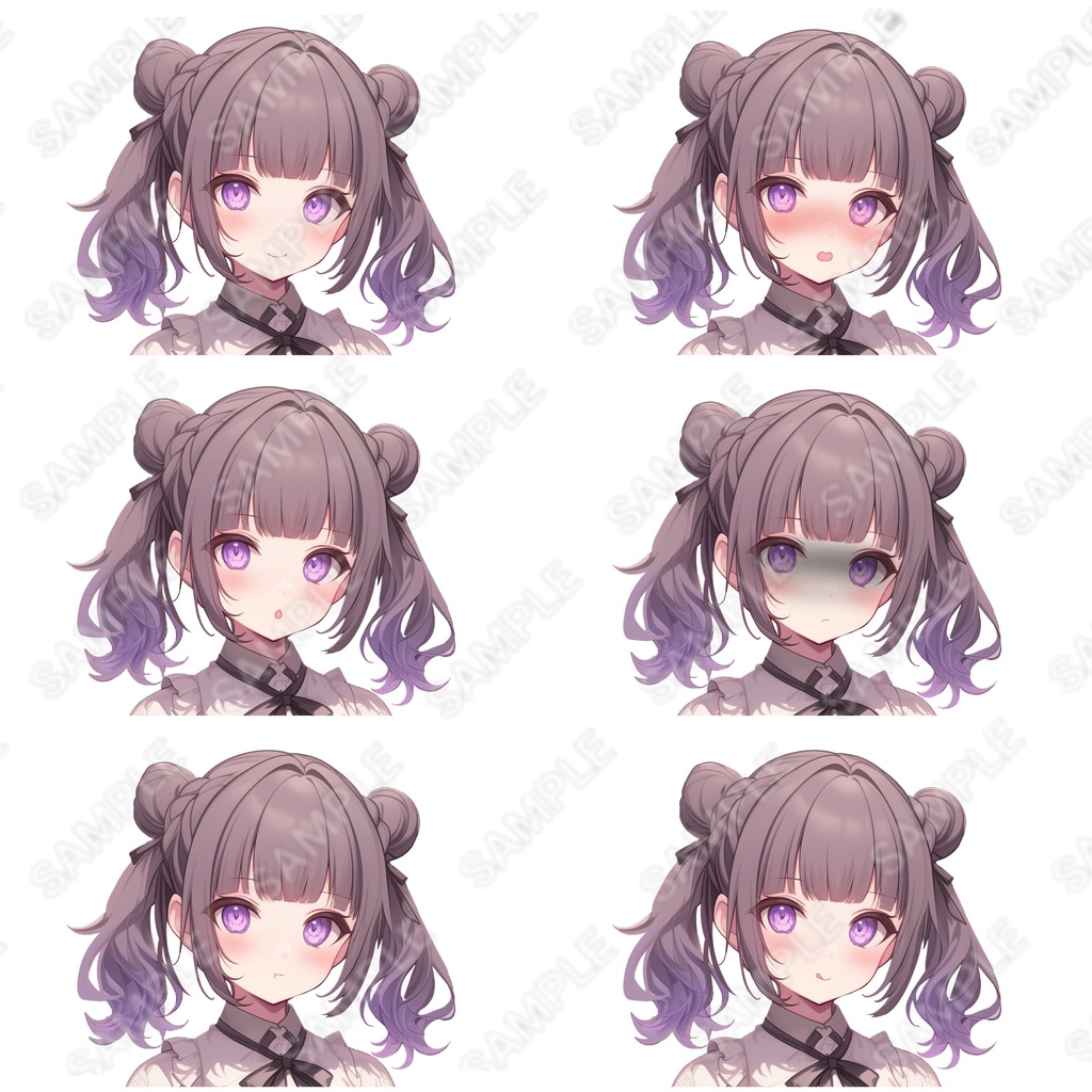 【1点限定販売】ツインテお団子ちゃん立ち絵♡表情差分付き♡