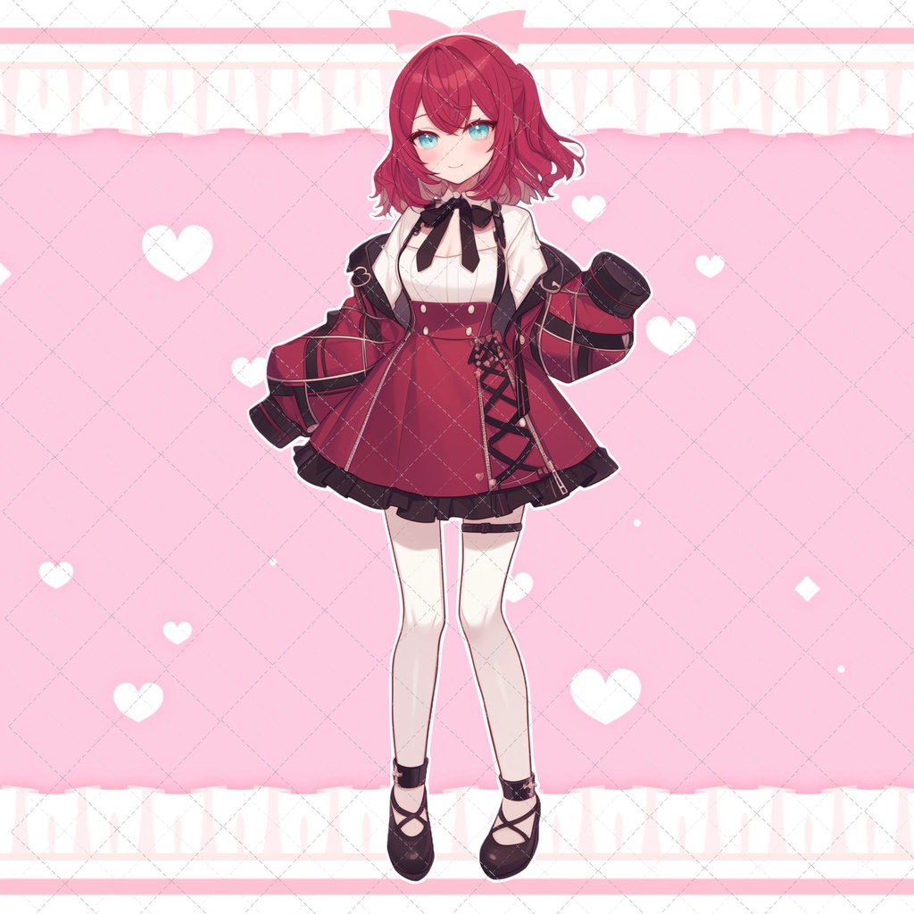 【1点限定販売】ベリー色のあいどるちゃん立ち絵!表情差分付き