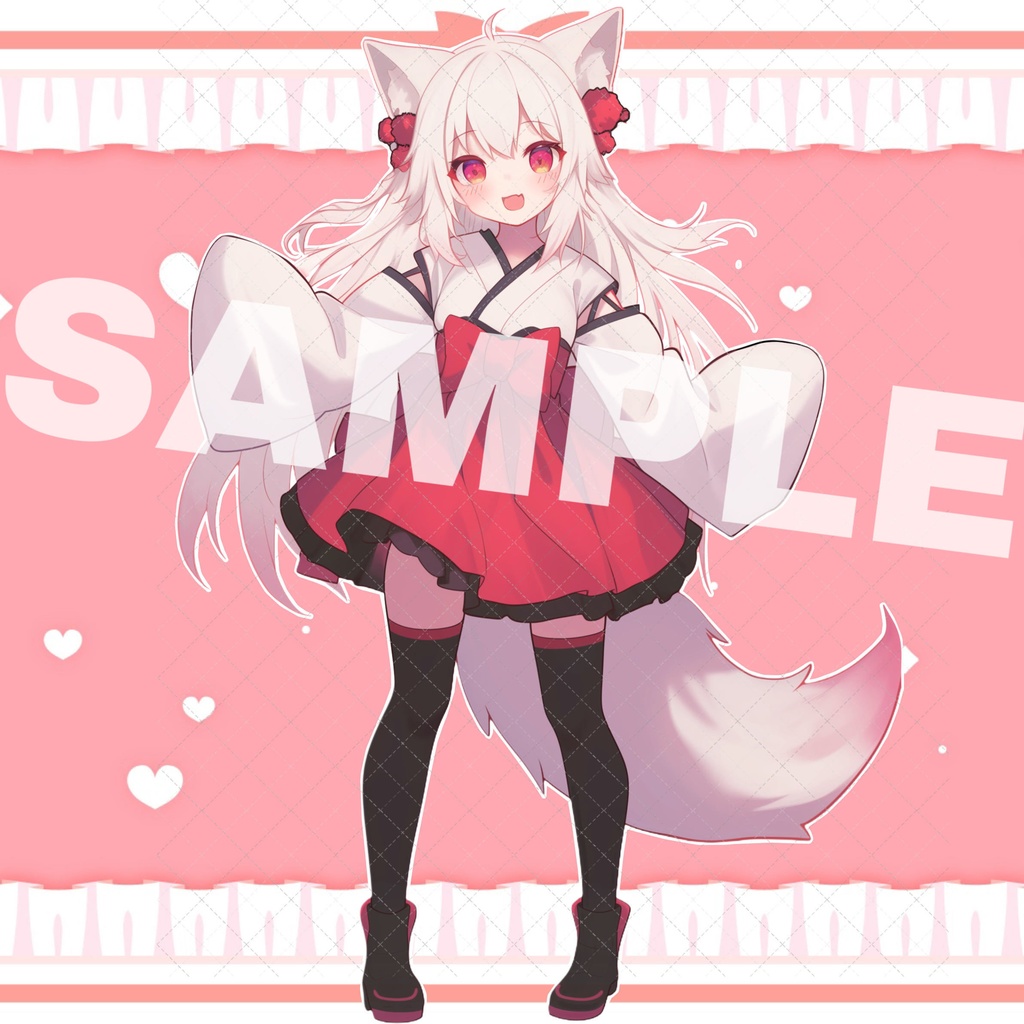 【1点限定販売】巫女×キツネちゃん立ち絵!