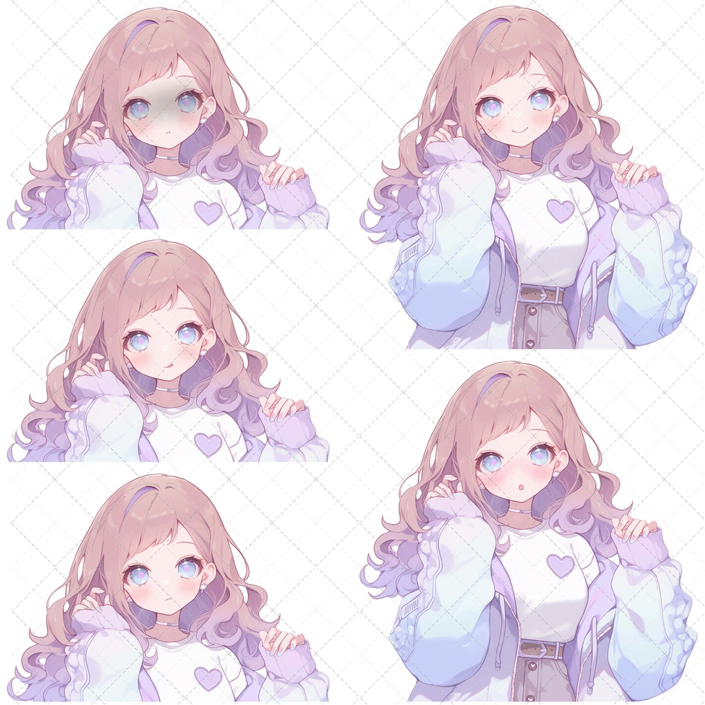 【1点限定販売】ファンシーオン眉ちゃん立ち絵!イラスト表情差分付き!