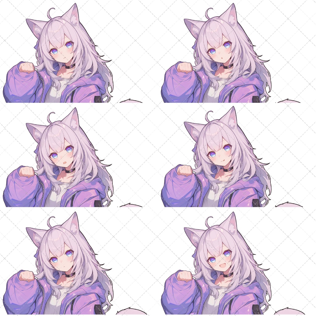 【難ありのため格安!】おためし招き猫ポーズちゃん立ち絵(=^・・^=)表情差分付き♡