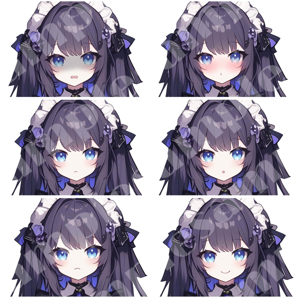 【1点限定販売】紺色メイドさん立ち絵♡かわいい表情差分付き!