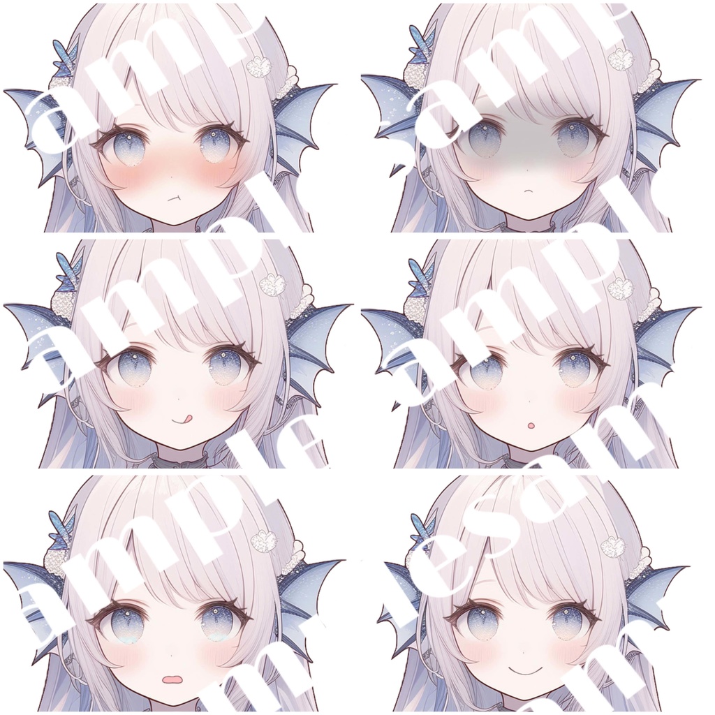 【1点限定販売】星空×人魚ちゃん立ち絵🌠🐟表情差分と設定画風イラスト付き♡