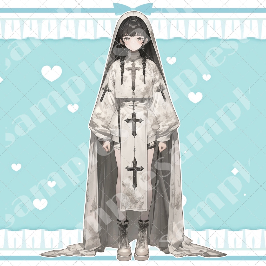 【1点限定販売】黒髪教祖ちゃん立ち絵♡表情差分付き♡