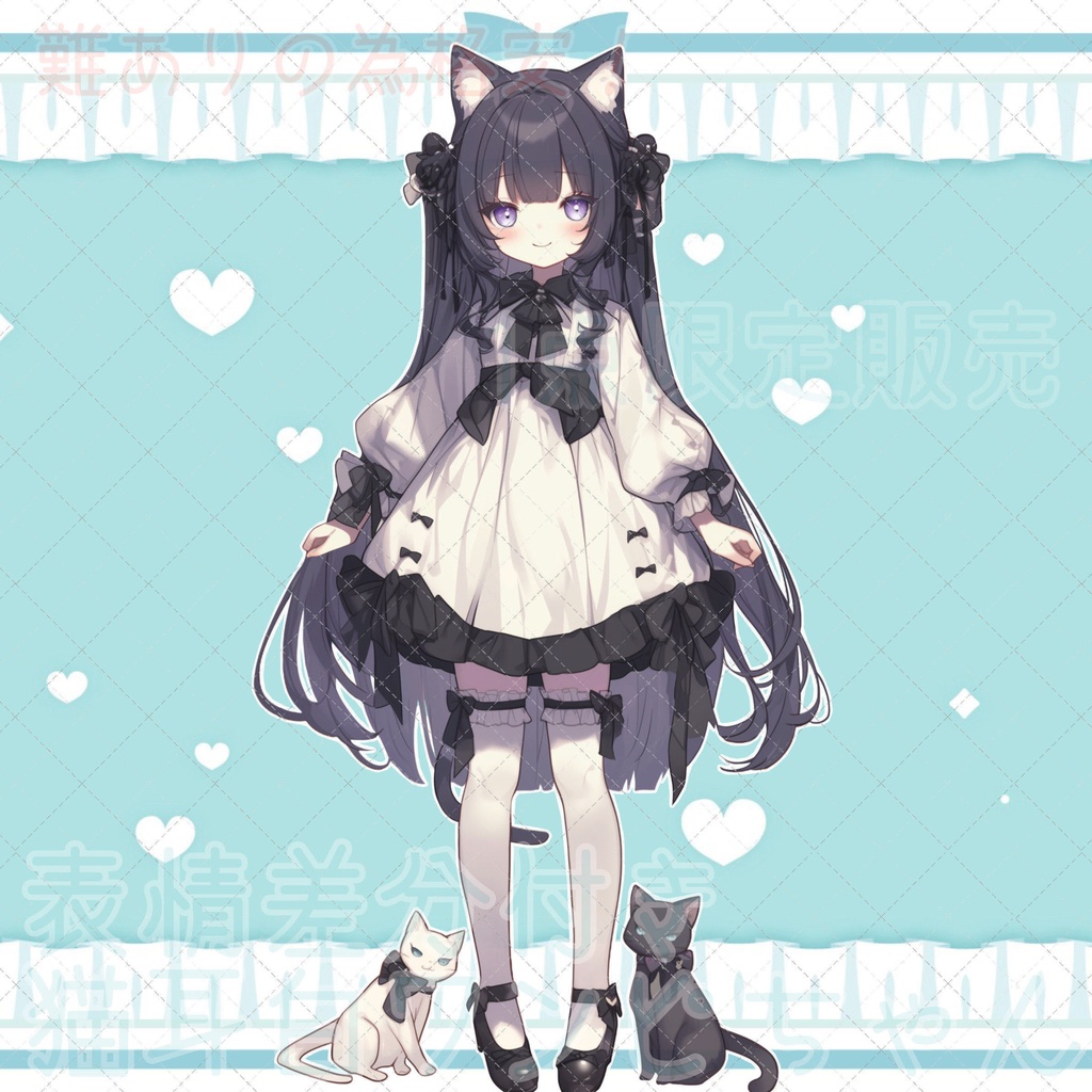 【難ありのため格安!】1点限定販売♡猫耳白ワンピちゃん🐈